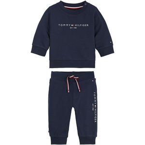 TOMMY HILFIGER - Sweatshirt + Joggingbroek - Marineblauw - Katoen