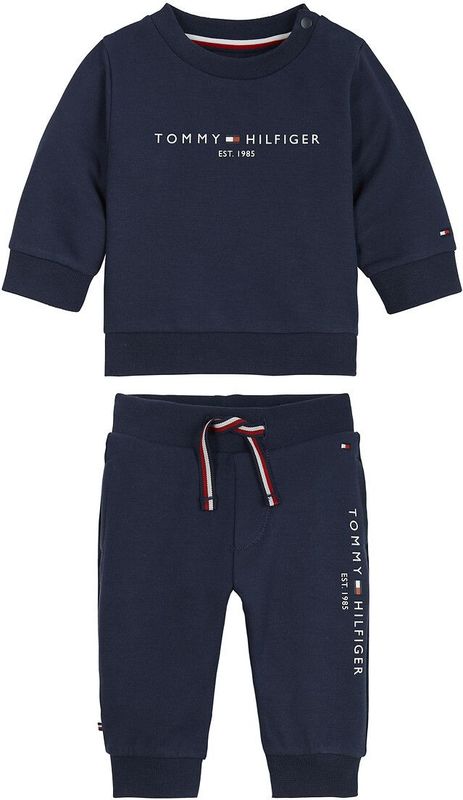 TOMMY HILFIGER - Sweatshirt + Joggingbroek - Marineblauw - Katoen