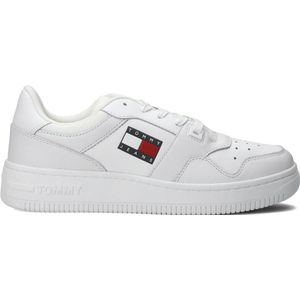 Tommy Hilfiger - Dames Sneaker - Wit - Leer - Eco-Vriendelijke Stijl