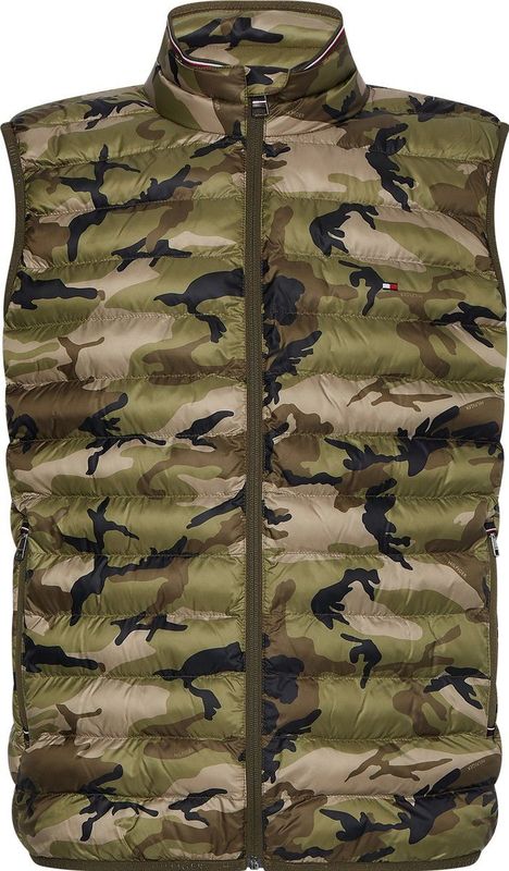 Tommy Hilfiger - Mouwloze Jas - Groen - Waterdichte Stof - Geïsoleerd