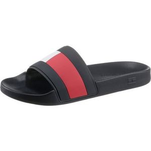 Tommy Hilfiger - Th Vlag Zwembad Slide - Blauw - Rubber