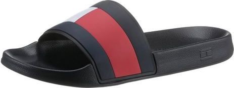 Tommy Hilfiger Zwembadsandalen van rubber voor heren, Zwart