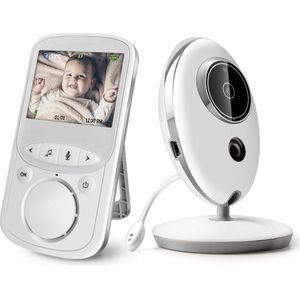 DrPhone B1 - Baby Video Monitor 2.4Ghz -  2.4 Inch Draadloos Babyfoon - 360 ° draaibaar - Intercom Nachtzicht – Temperatuurbewaking met VOX-functie