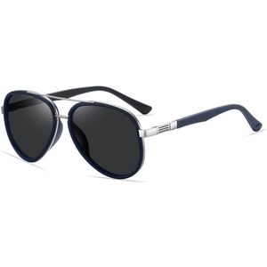 BUGOLINI® Feliks – Designer Zonnebril Voor Heren – Gepolariseerd – UV400 – Silver Blue