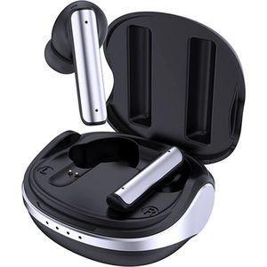 DrPhone Hi-NX Draadloze Bluetooth 5.3 + EDR In-Ear Oordoppen - ANC & ENC Modus - Actieve Ruisonderdrukking - Hifi Bass Geluid - Transparantiemodus + Smart touch control – Zwart