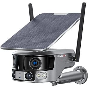 DrPhone SolarSentinel – 2.4 GHz Solar Camera - 4K UHD - 8MP 3840X2160p – 4X Optische Zoom – Pan / Tilt – Zonne Energie – 2 Weg Audio – Beveiligingscamera