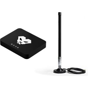 DrPhone TigraX - HMFS 6 DBI Glasvezel Antenne Magnetisch - PantherX2 LoraWan Miner - EU868 - Officieel Helium Partner - Zwart