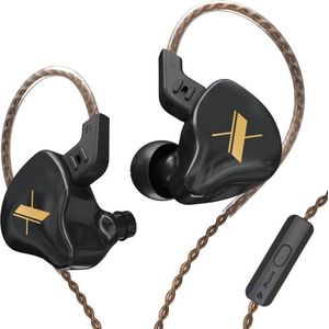 DrPhone KZ10 In-Ear Magnetische Oordoppen – 3.5 mm -  Microfoon – HiFi Audio Geluid - Ergonomische In-Ear Earbuds - Zwart