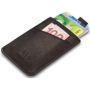 BUGOLINI UTILIS - Lederen portemonnee - Compacte kaarthouder - Creditcard Houder - 20 pasjes - Unisex - Mannen / Vrouwen - Bruin
