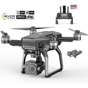 LUXWALLET Skyline2 Drone True 4K camera – GPS – Gimbal – 30 km/u – 3 km afstand – 2 batterijen + draagtas – zwart