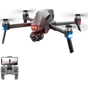 LUXWALLET® SkyLine³ 15-30KM/h – 3KM Bereik – Gimbal Stabilisator - GPS 5Ghz - RC Drone Met ESC FULL HD Camera Voor Volwassenen – FPV Live + VR Bril -Quadcopter ��– 2x Accu + Draagtas