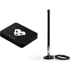 DrPhone TigraX - HMFS 4 DBI Glasvezel Antenne Magnetisch - PantherX2 LoraWan Miner - EU868 - Officieel Helium Partner - Zwart