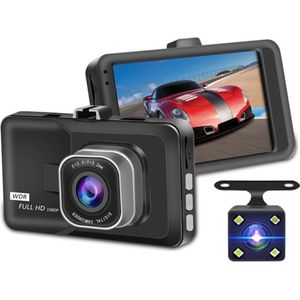 DrPhone DC11 Auto Dashcam Voor en Achter – Full HD 1080P - Nachtzicht – Bewegingsdetectie - 170 ° GROOTHOEK LENS - Zwart