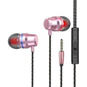 DrPhone SoundLUX® In-Ear Bekabelde Oordoppen met Jack Aansluiting – Earbuds – Hoge BASS – Hi-Res – Roze