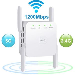 DrPhone W02 - 5Ghz Draadloos - WiFi 1200Mbps Router - Wit