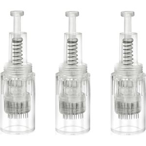 DrPhone Microneedling Nano Naalden - 3 Stuks Cartridge Naald Tips 36 pin - Voor Elektrische Auto Microneedle Dermapen - Transparant