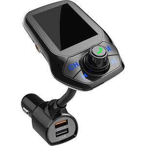 DrPhone BC25 FM Transmitter - Bluetooth 4.2 - Qualcomm 3.0 - Zwart