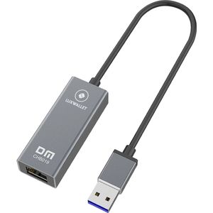 LUXWALLET NetLink ProSpeed – USB 3.0 Naar RJ45 Ethernet poort Hub – Tot 1000 Mbps – Hoge Transfer Snelheid - Compatibiliteit met Desktop - Zilver