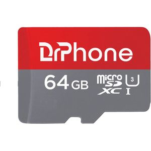 DrPhone MSI Micro SD Kaart - XC U3 - 64GB - Met SD Adapter - Klasse 10