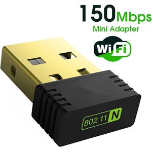 DrPhone W1 Pro Mini Wifi Adapter- Driver Free - tot 150Mbps - Windows - USB WiFi Netwerk - Plug en Play WiFi Adapter - Zonder Installatie
