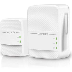 DrPhone TND1 WiFi Extender  - Powerline Adapter met Dual Band WiFi - 2,4 GHz + 5 GHz(11ac) - Gigabit Poort - Plug & Play - Unieke Homeplug AV2 - Wifi Clone - Wit