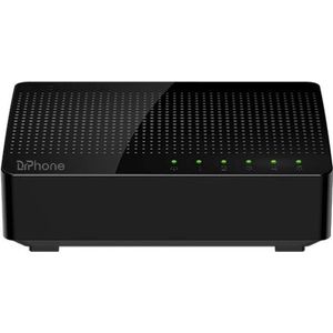 DrPhone ZSX6 - Gigabit Switch - 5 Poorten - RJ45 - Zwart