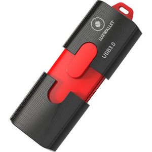 LUXWALLET PROX3 - 32GB - USB 3.0 - Zwart/Rood