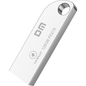 LUXWALLET USB Stick - EliteDrive - 128GB - Metalen Behuizing - Zilver