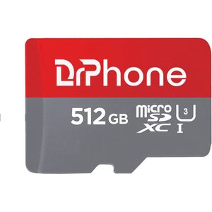 DrPhone MSI – XC U3 - 512GB Micro SD Kaart Opslag - Met SD Adapter - High Speed Klasse 10 - Premium Opslag