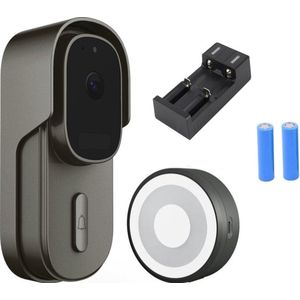 DrPhone LM4-B – Camera Deurbel Met Binnenbel – Met Stroomaansluiting- Camera Deurbel Met Alexa & Google Assistant – Camera Deurbel Met Mobiele App - Zwart