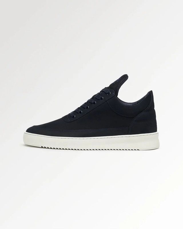 Filling Pieces - Low Top Ripple - Nubuck Sneaker - Navy