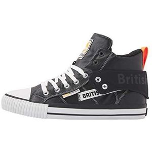 British Knights Roco Tag Sneakers voor heren, Black Neon Oranje, 45 EU
