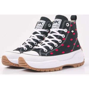 British Knights - Kaya MID Fly High Top Sneakers - Zwart - Katoen/Rubber