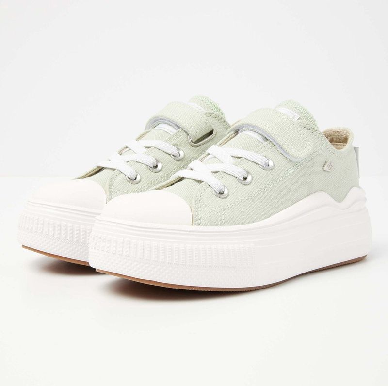 KAYA - FLOW LOW - Sneakers Laag - Licht Groen - Rubberen Zool
