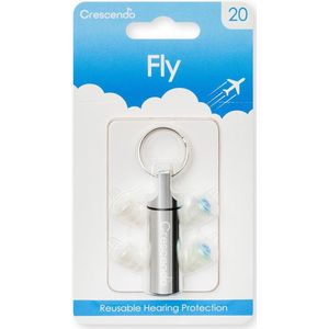 Crescendo - Fly 20 - Gehoorbescherming - Transparant - Herbruikbaar - 2 Paar