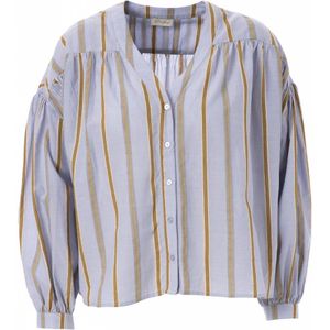 JC Sophie - Garner - Blouse - Blauw - Streep Patroon - Lange Mouwen