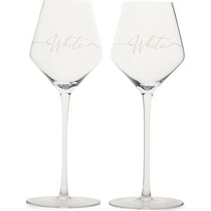 Riviera Maison Wijnglazen Witte Wijn - RM White Wine Glass - Transparant - Set 2 Stuks