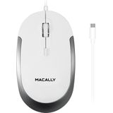 Macally UCDYNAMOUSE-W - Optische Muis - Wit - Bedraad - USB-C