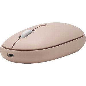 Macally BTTOPBAT-PK Optische draadloze bluetooth-muis voor Mac en PC - Met ingebouwde heroplaadbare batterij – Roze