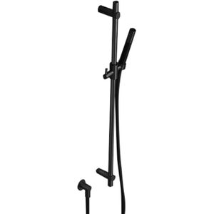 Hotbath Cobber M307 glijstang 90cm met handdouche en slang mat zwart