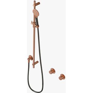 Hotbath Cobber Glijstang 90cm met handdouche Geborsteld KoperM308