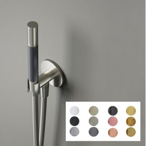Hotbath Cobber M440 Handdouche Set Met Watertoevoer - Zwart Chroom - Messing - Kranen - Douchekranen - Handdouches - 8720143163302