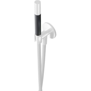 Hotbath Cobber M440 staafhanddouche met wandsteun en uitlaat en doucheslang 150cm wit mat M440WH