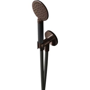 Hotbath Cobber M442 Handdouche Set Rond Met Watertoevoer - Verouderd Messing - Messing - Kranen - Badkranen - Badsets - 8720143163395
