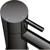 Hotbath Cobber M442 ronde handdouche met wandsteun en uitlaat en doucheslang 150cm zwart chroom hoogglans M442BK