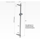 Glijstang hotbath mate 90 cm rond ⌀2 cm geborsteld nikkel