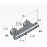 Hotbath Cobber B008 douchethermostaat verouderd ijzer