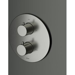 Douchethermostaat Hotbath Buddy Inbouw 2-weg Geborsteld Nikkel (excl. inbouwdeel)