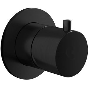 Hotbath Cobber CB010EXT afbouwdeel voor inbouw stopkraan mat zwart