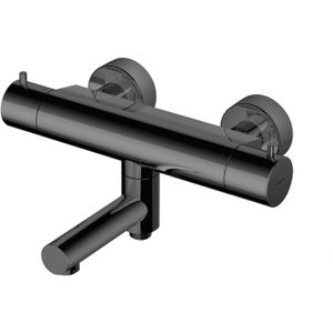 Badthermostaat hotbath cobber opbouw wegdraaibare omstel 2-knop zwart chroom